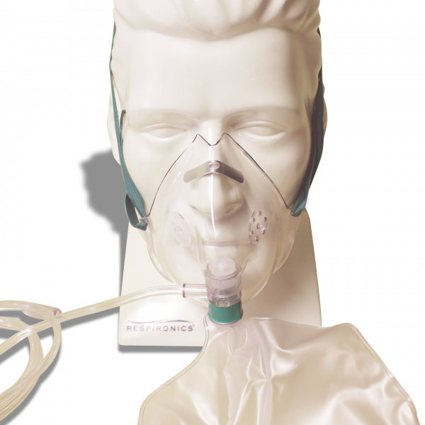 Masque à oxygène pour adulte avec tubulure de 2 mètres